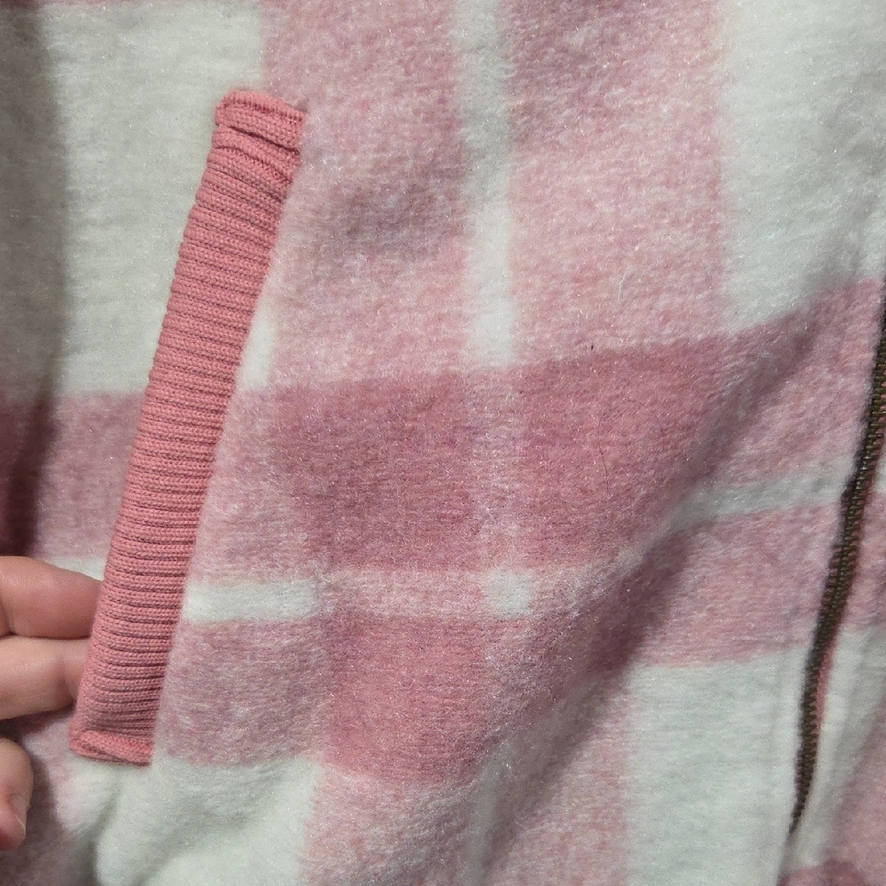 Universal Thread Holiday Rose Pink Plaid Jacket L - Picture 5 of 9